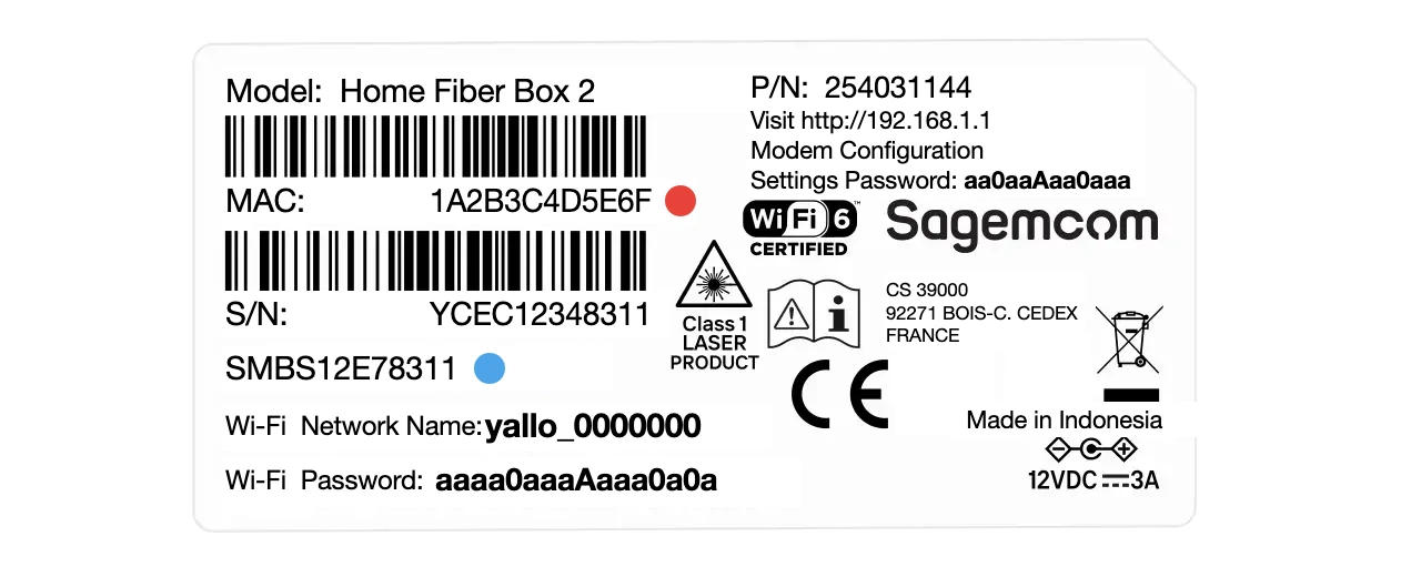 Home Fiber Box 2 label
